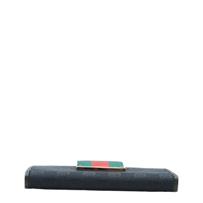 Gucci Gucci Gucci GG Canvas Leather Long Wallet 181668 Leather Long Wallet 181668 in Very Good Condition Size ONE SIZE - 4 Thumbnail