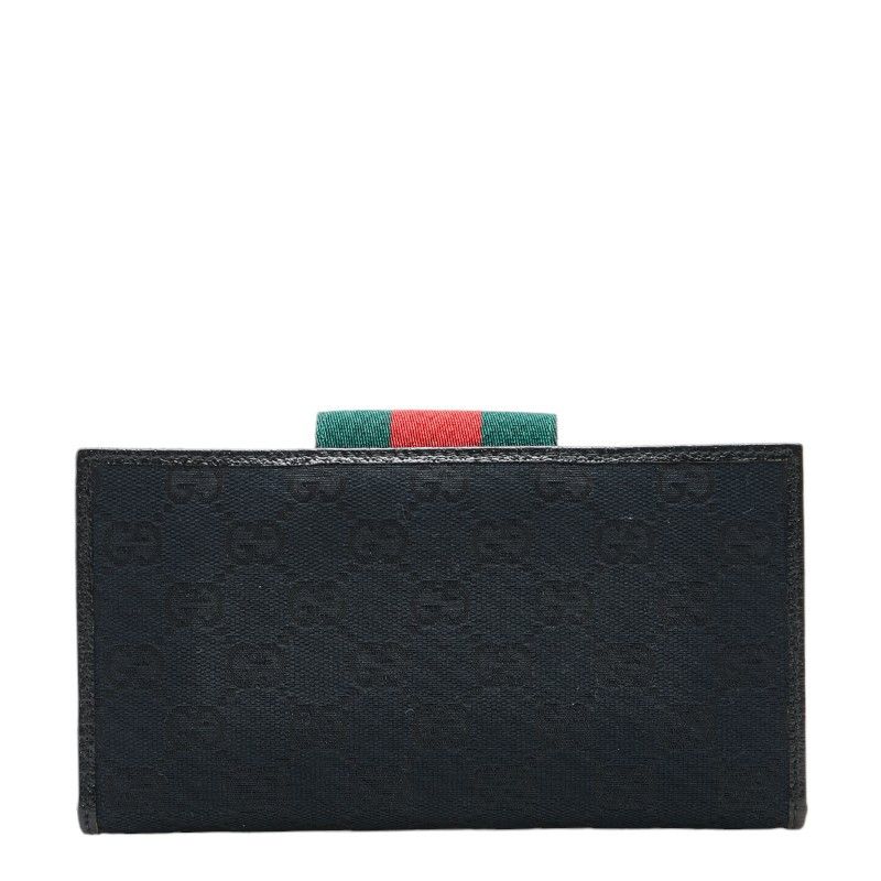 Gucci Gucci Gucci GG Canvas Leather Long Wallet 181668 Leather Long Wallet 181668 in Very Good Condition Size ONE SIZE - 3 Thumbnail