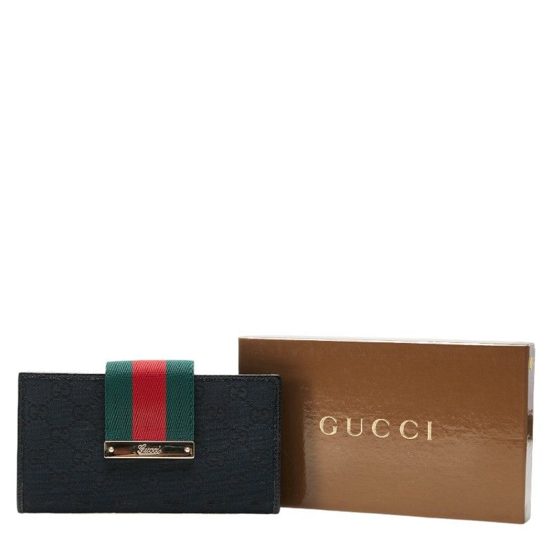 Gucci Gucci Gucci GG Canvas Leather Long Wallet 181668 Leather Long Wallet 181668 in Very Good Condition Size ONE SIZE - 10 Thumbnail