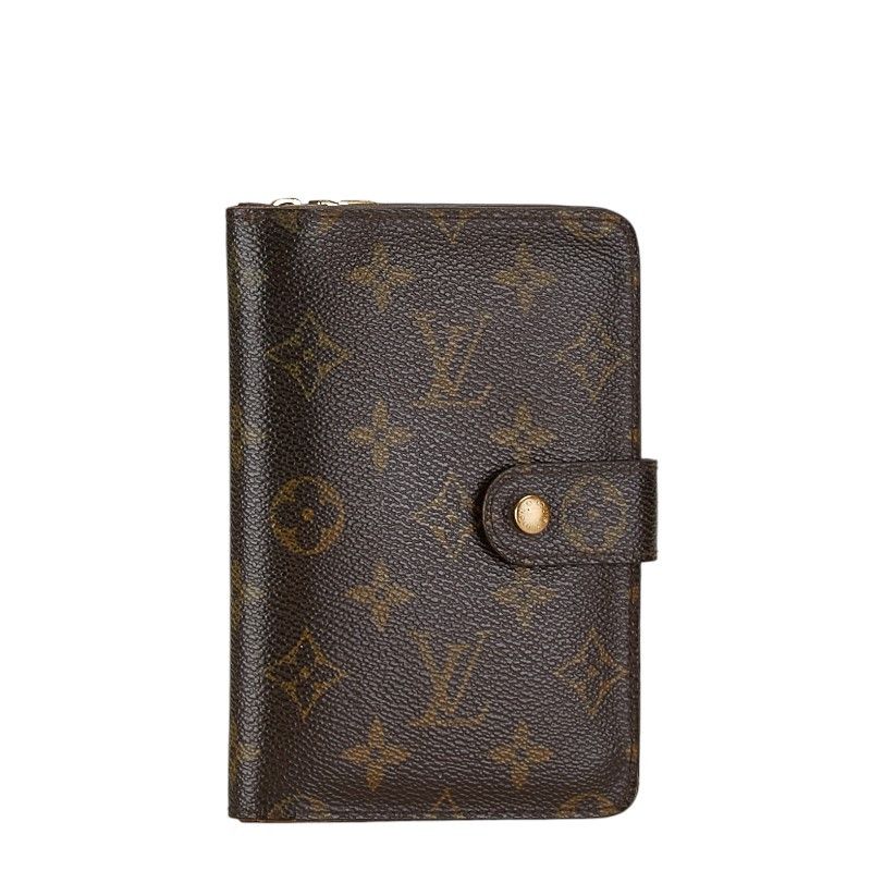 Louis Vuitton Louis Vuitton Louis Vuitton Monogram Bifold Wallet Brown PVC Leather Canvas Short Wallet M61207 in Very Good Condition Size ONE SIZE - 2 Thumbnail
