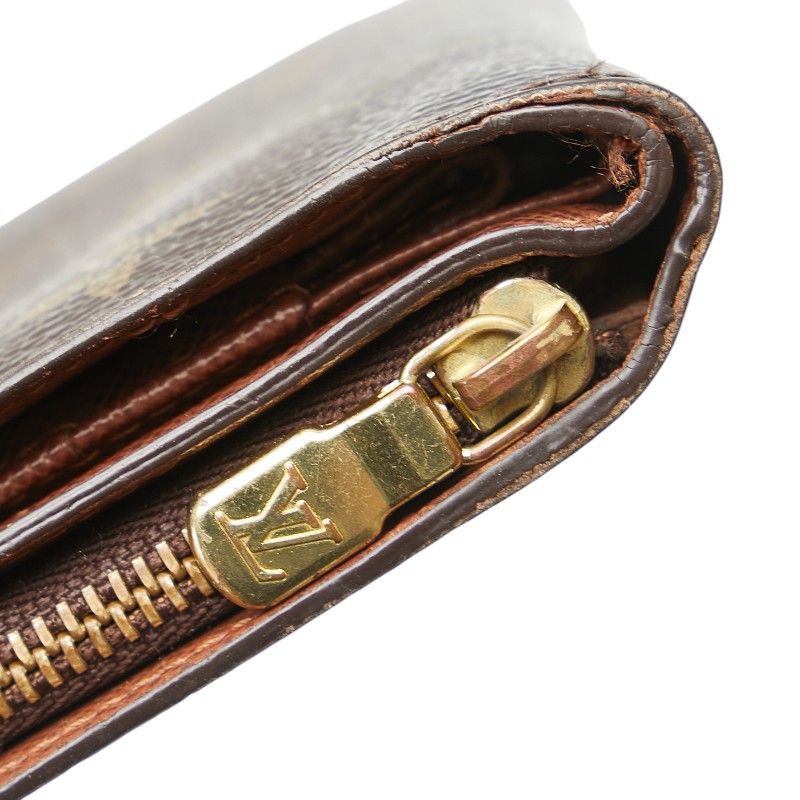 Louis Vuitton Louis Vuitton Louis Vuitton Monogram Bifold Wallet Brown PVC Leather Canvas Short Wallet M61207 in Very Good Condition Size ONE SIZE - 10 Thumbnail