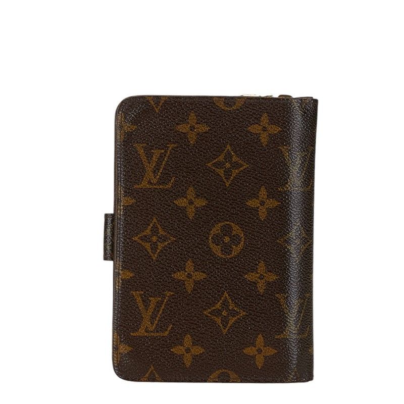Louis Vuitton Louis Vuitton Louis Vuitton Monogram Bifold Wallet Brown PVC Leather Canvas Short Wallet M61207 in Very Good Condition Size ONE SIZE - 3 Thumbnail