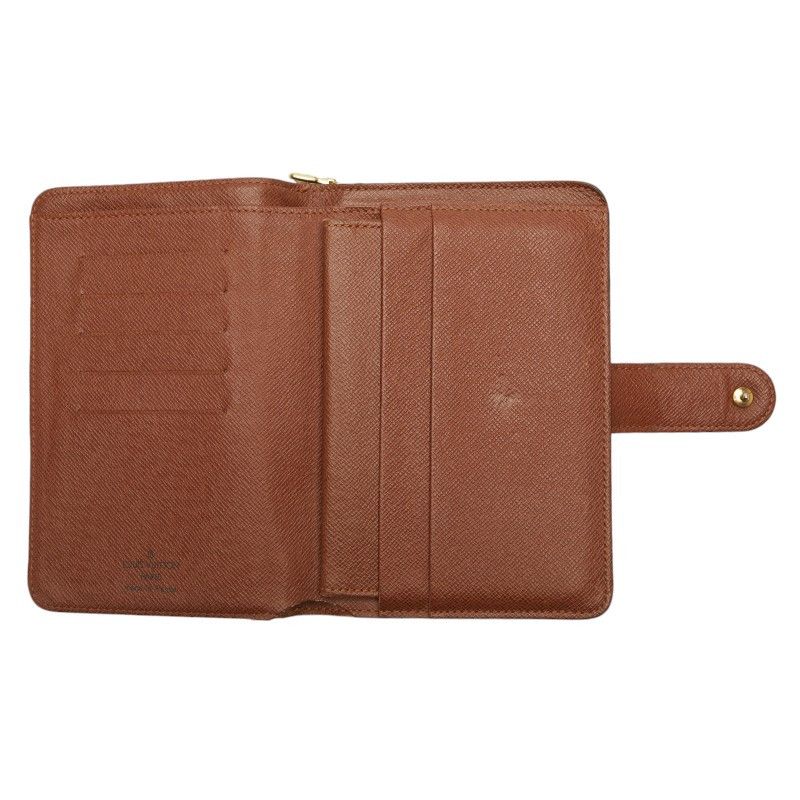 Louis Vuitton Louis Vuitton Louis Vuitton Monogram Bifold Wallet Brown PVC Leather Canvas Short Wallet M61207 in Very Good Condition Size ONE SIZE - 5 Thumbnail