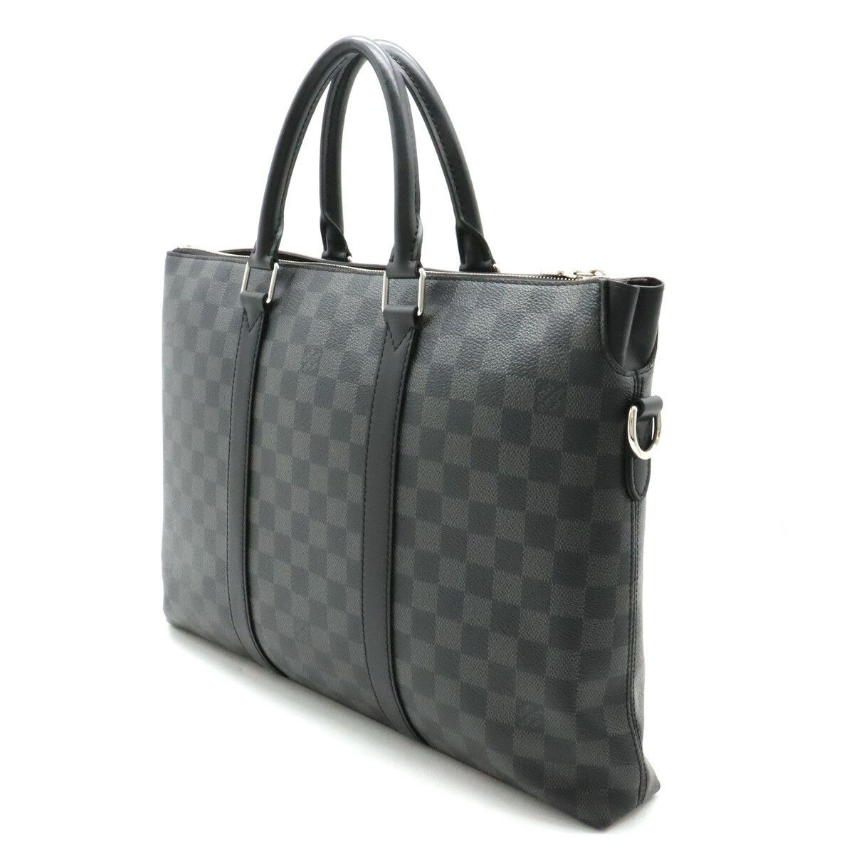 Louis Vuitton Louis Vuitton Louis Vuitton Damier Graphite Anton Briefcase N40024 Canvas Business Bag N40024 in Very Good Condition Size ONE SIZE - 2 Thumbnail