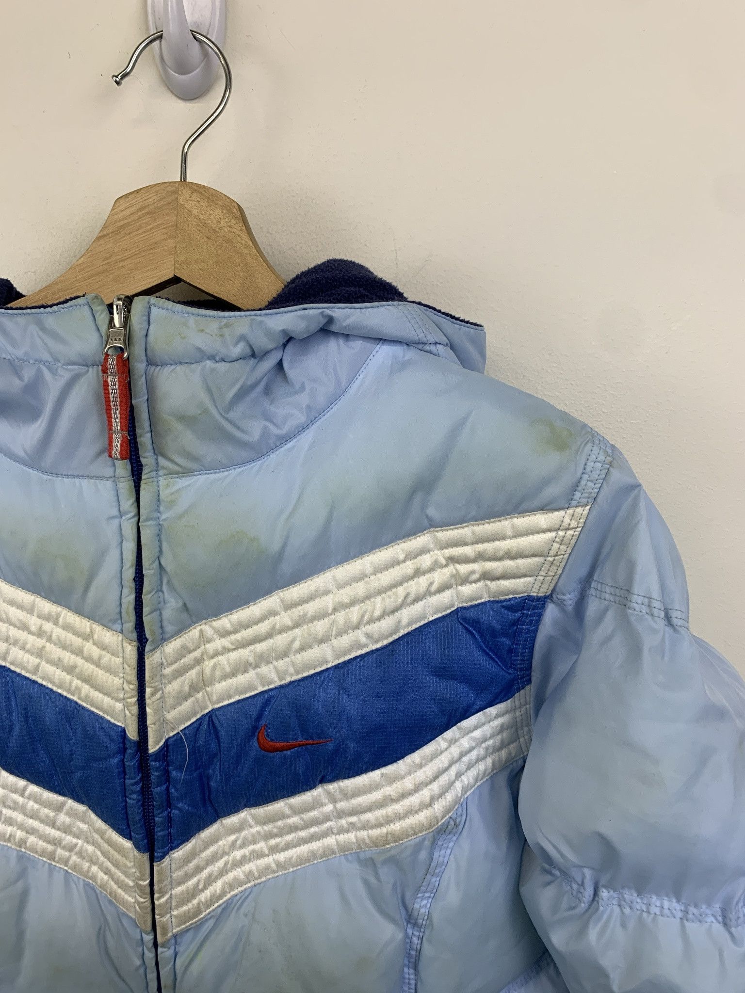 Nike Vintage 1990s Nike Puffer Jacket Nike Swoosh Fleece Lined Puffer Coat Size XS Size US XS / EU 42 / 0 - 2 Thumbnail