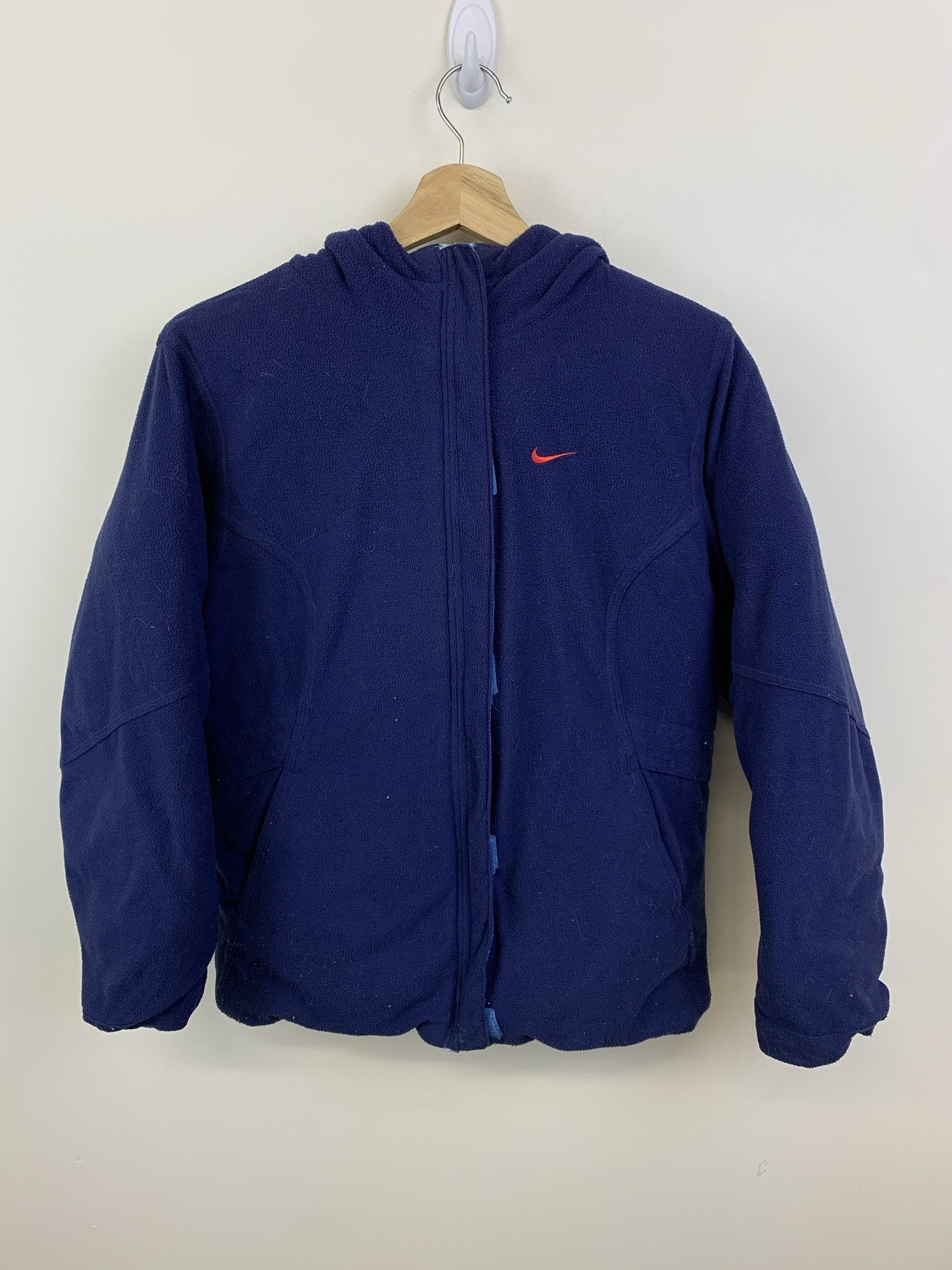 Nike Vintage 1990s Nike Puffer Jacket Nike Swoosh Fleece Lined Puffer Coat Size XS Size US XS / EU 42 / 0 - 5 Thumbnail
