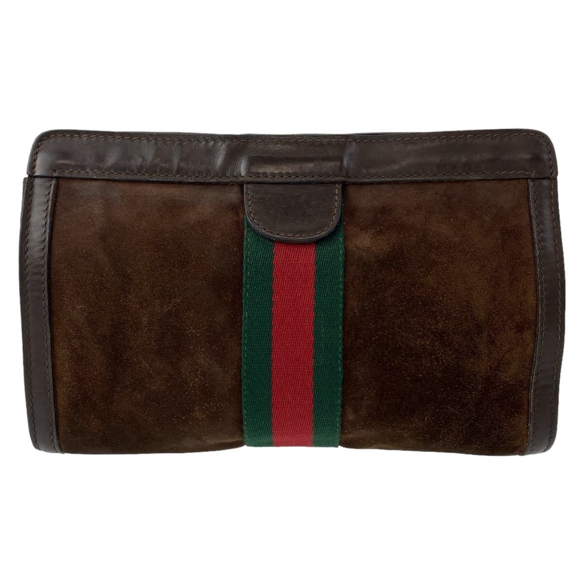 Gucci Gucci Gucci Vintage Suede Leather Clutch Bag Leather Clutch Bag Size ONE SIZE - 2 Thumbnail