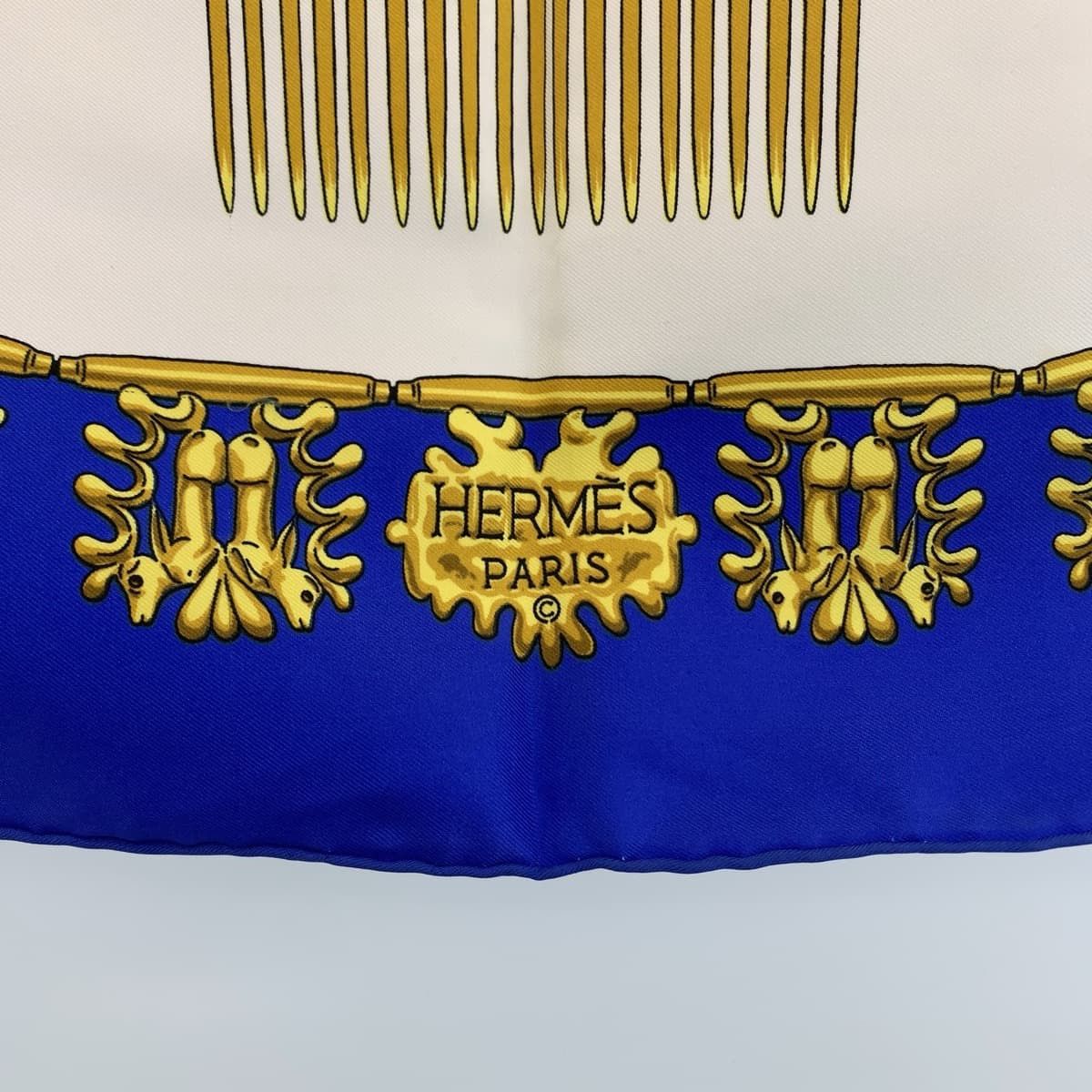 Hermes Hermes Hermes Silk Scarf LES CAVALIERS D'OR 90cm Canvas Scarf in Very Good Condition Size ONE SIZE - 4 Thumbnail