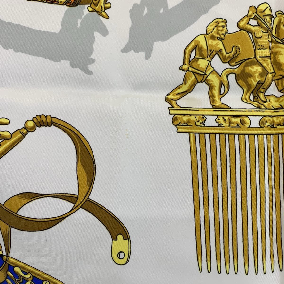 Hermes Hermes Hermes Silk Scarf LES CAVALIERS D'OR 90cm Canvas Scarf in Very Good Condition Size ONE SIZE - 6 Thumbnail