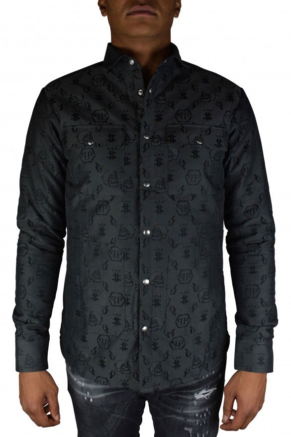 Philipp Plein LS Monogram shirt Size US L / EU 52-54 / 3 - 2 Thumbnail