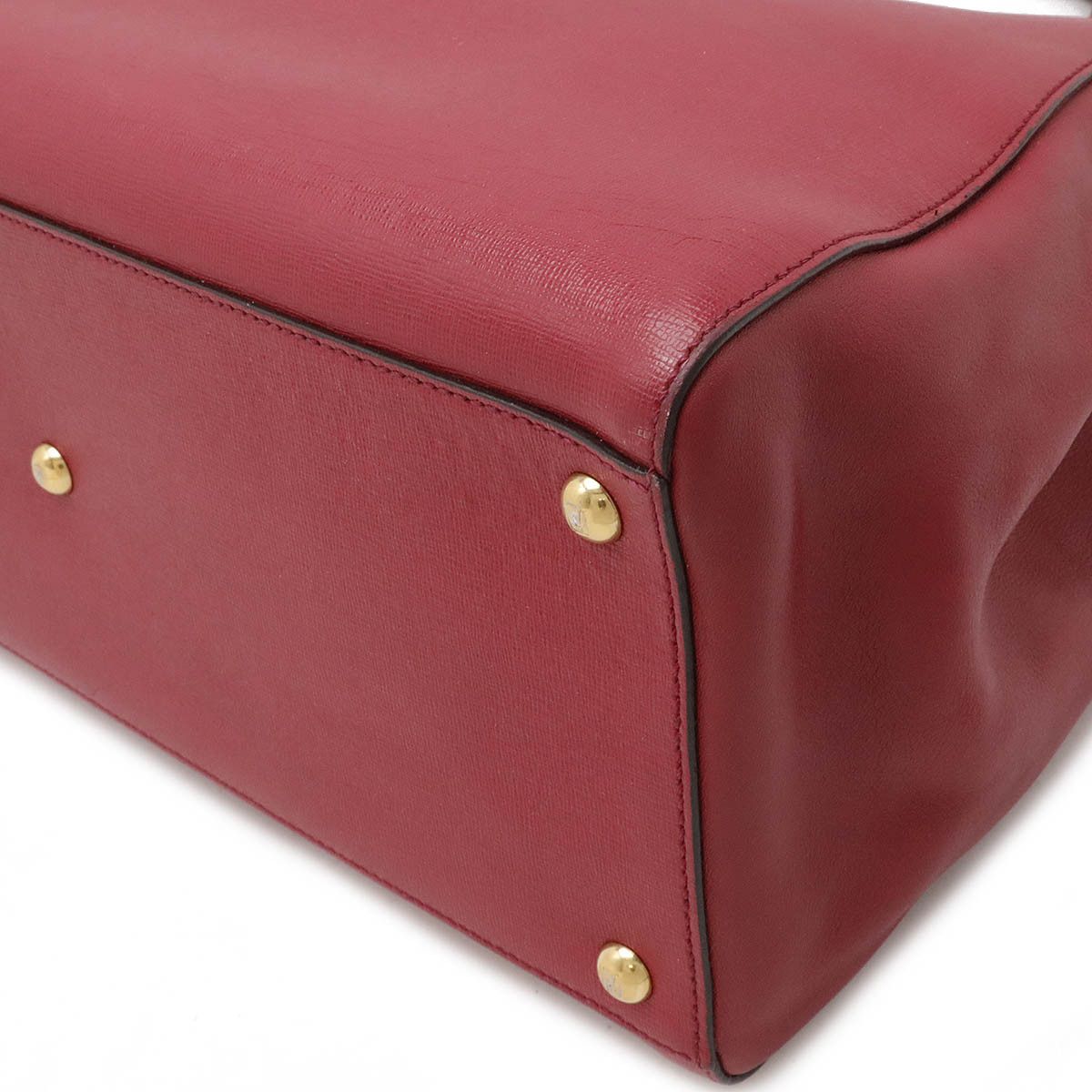 Fendi Fendi Fendi 2JOURS Leather Handbag Red Leather Handbag 8BH250 in Very Good Condition Size ONE SIZE - 3 Thumbnail