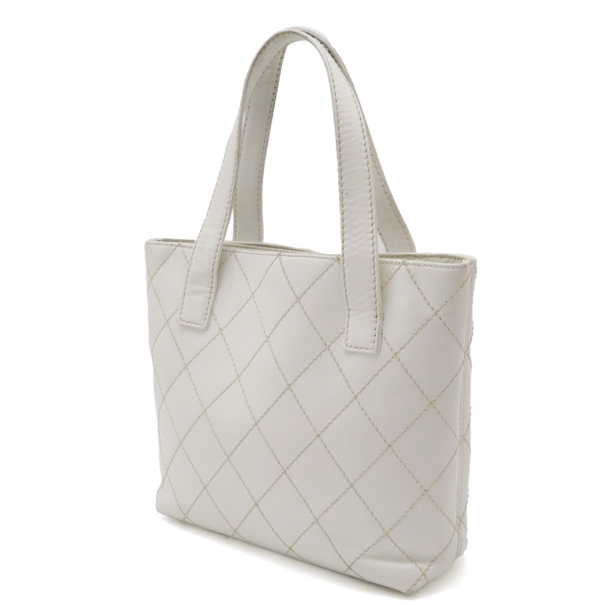 Chanel Chanel Chanel Wild Stitch Coco Mark Leather Tote Bag Leather Tote Bag A18126 in Very Good Condition Size ONE SIZE - 2 Thumbnail