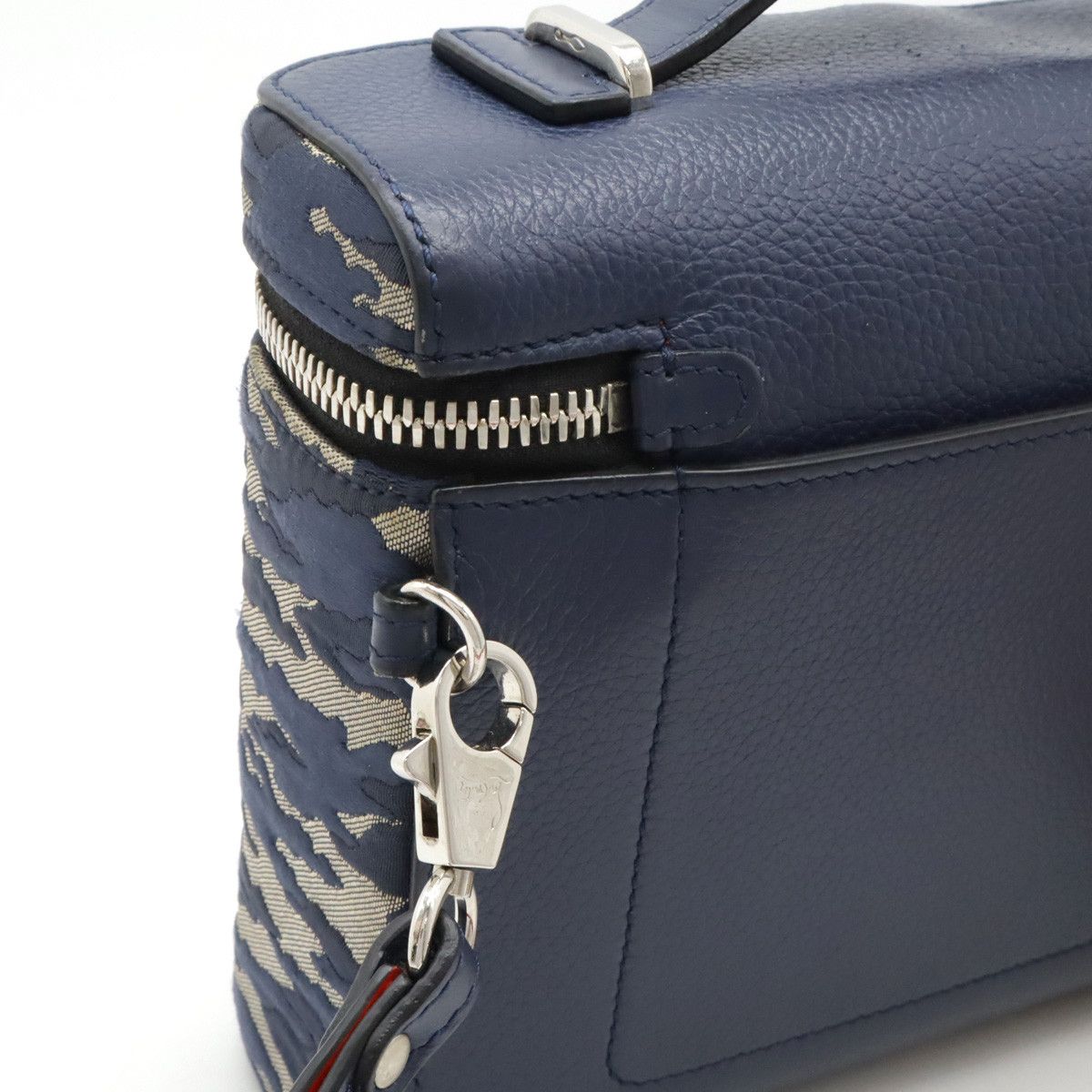 Christian Louboutin Christian Louboutin Christian Louboutin Jacquard Leather Handbag Canvas Handbag in Very Good Condition Size ONE SIZE - 8 Thumbnail