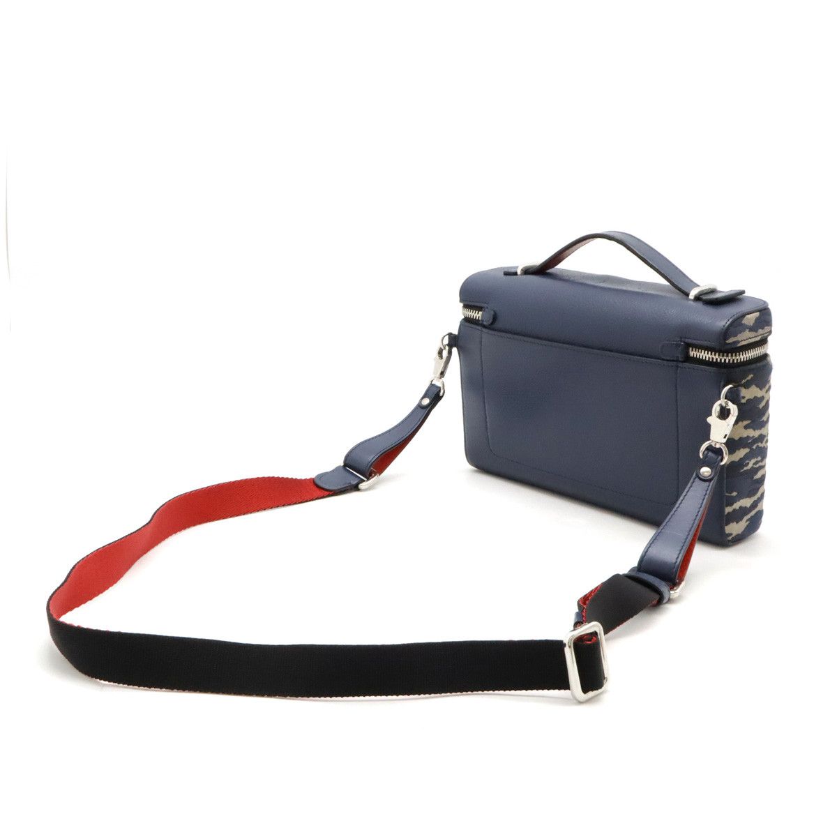 Christian Louboutin Christian Louboutin Christian Louboutin Jacquard Leather Handbag Canvas Handbag in Very Good Condition Size ONE SIZE - 2 Thumbnail