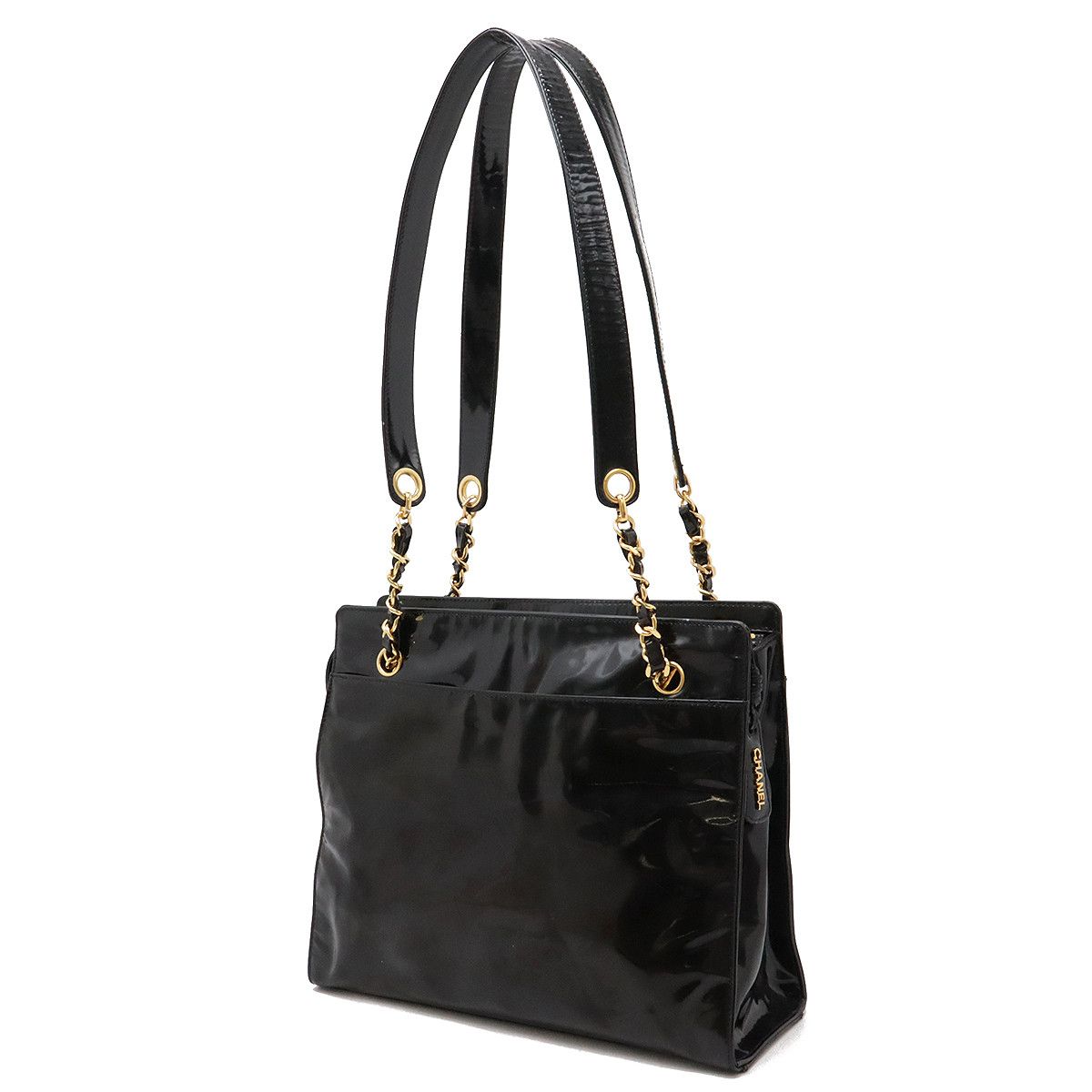 Chanel Chanel Chanel Coco Mark Chain Shoulder Bag Black Leather Shoulder Bag in Very Good Condition Size ONE SIZE - 2 Thumbnail