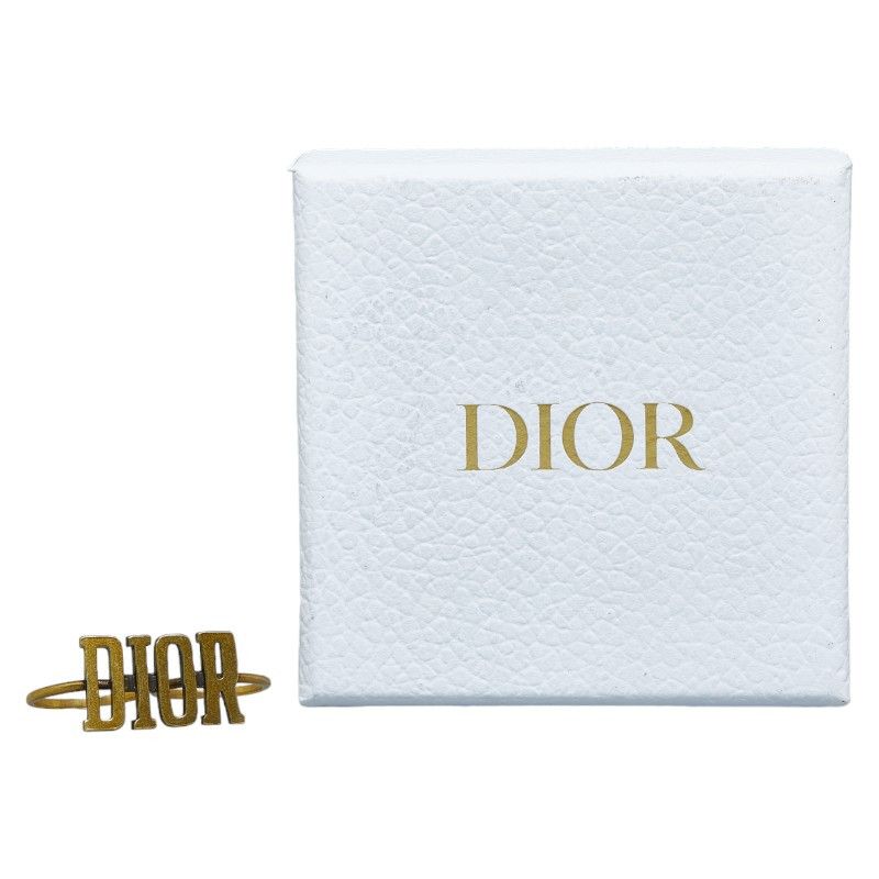 Dior Dior Dior Logo Gold Plated Ring Metal Ring in Very Good Condition Size ONE SIZE - 5 Thumbnail
