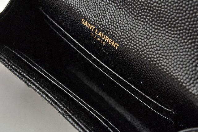 Yves Saint Laurent Yves Saint Laurent Saint Laurent Mini Wallet Card Case Black Leather Card Case in Pristine Condition Size ONE SIZE - 4 Thumbnail