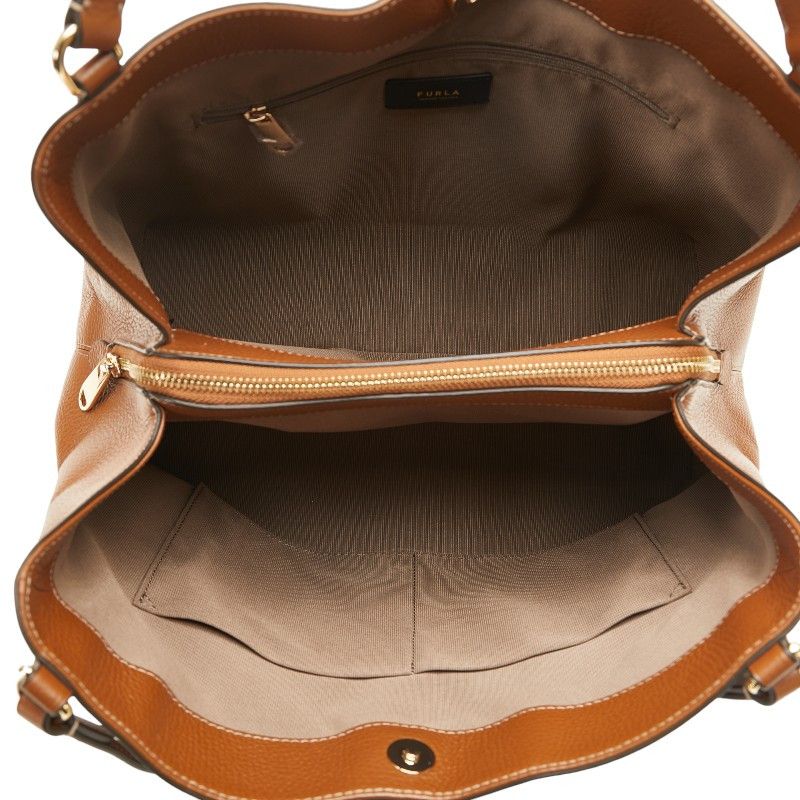 Furla Furla Furla Daphne Leather Tote Bag Brown Leather Tote Bag in Great Condition Size ONE SIZE - 5 Thumbnail