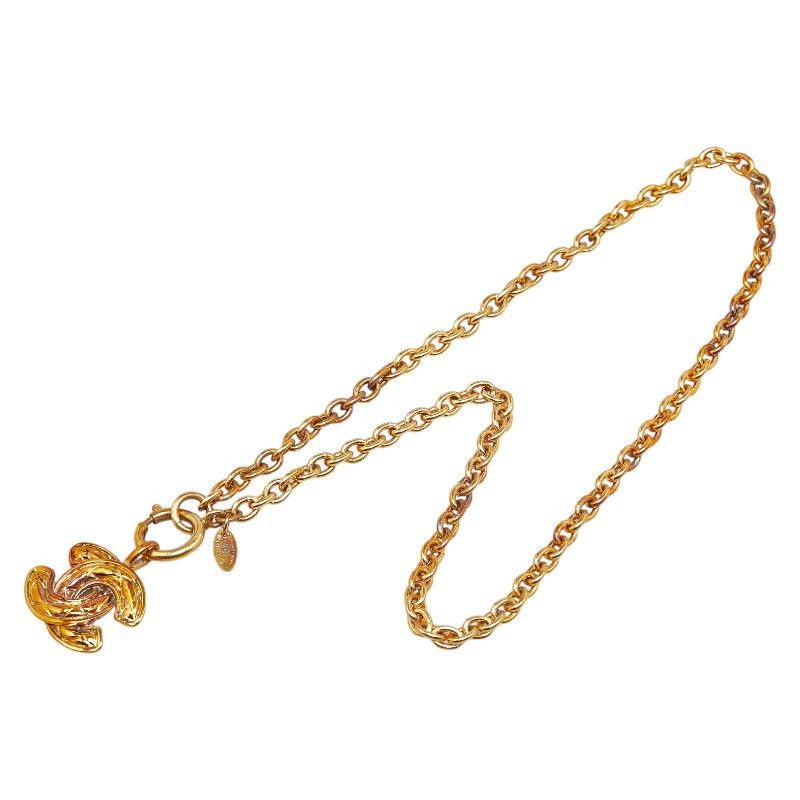Chanel Chanel Chanel Vintage Matelasse Coco Mark Necklace Metal Necklace in Good Condition Size ONE SIZE - 4 Thumbnail