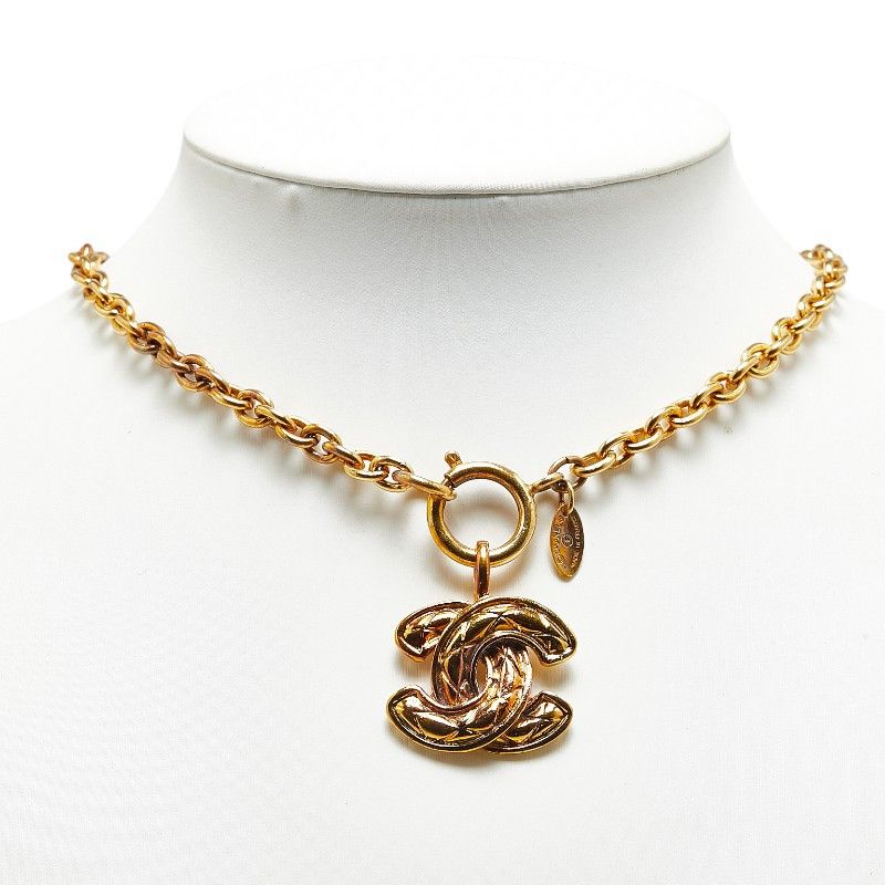 Chanel Chanel Chanel Vintage Matelasse Coco Mark Necklace Metal Necklace in Good Condition Size ONE SIZE - 10 Thumbnail