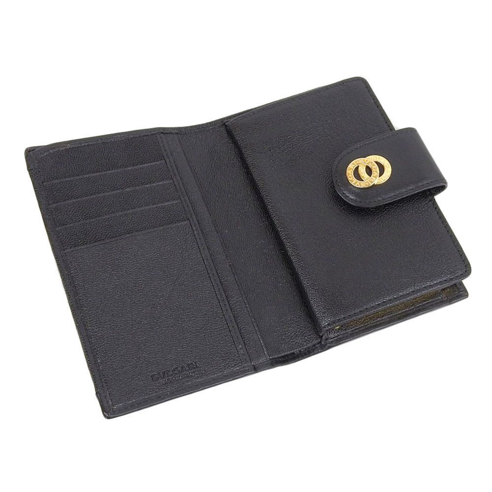 Bvlgari Bvlgari Bvlgari Leather Bvlgari Bvlgari Wallet Black Leather Short Wallet in Very Good Condition Size ONE SIZE - 3 Thumbnail