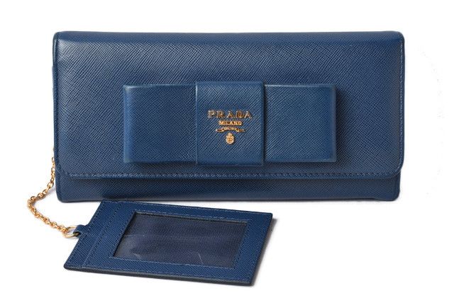 Prada Prada Prada Embossed Leather Long Wallet with Pass Case 1MH132 Leather Long Wallet 1MH132 in Great Condition Size ONE SIZE - 2 Thumbnail