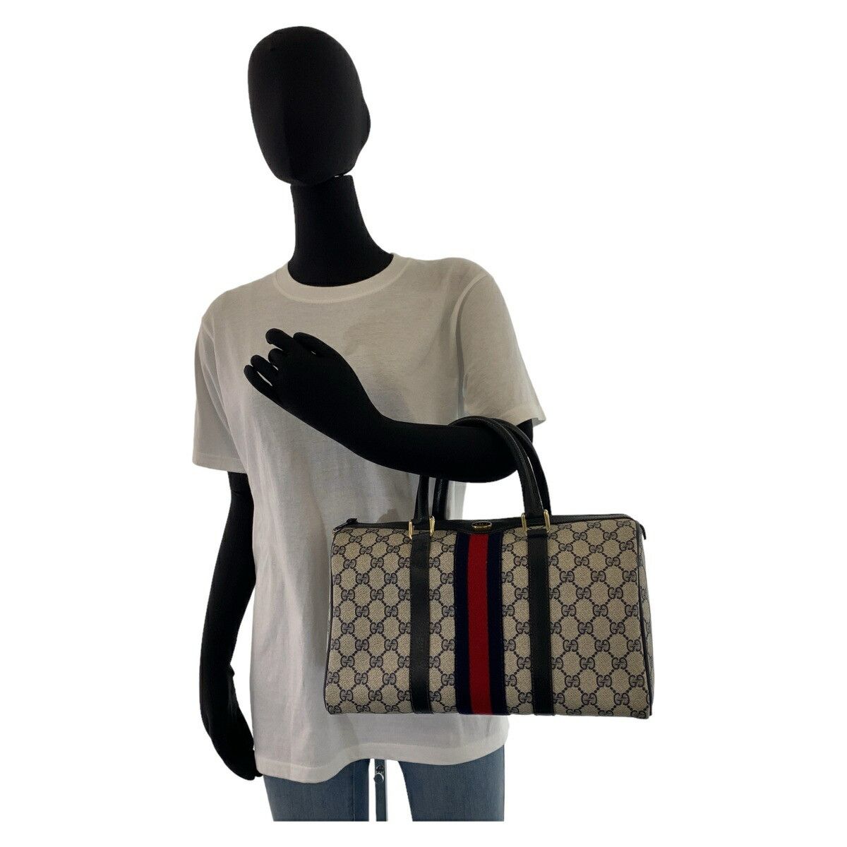 Gucci Gucci Gucci GG Supreme Canvas Boston Bag Handbag Canvas Handbag 982602 in Very Good Condition Size ONE SIZE - 8 Thumbnail