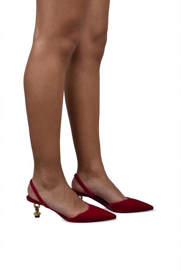Tom Ford Velvet Chain Heel Slingback Size US 6 / IT 36 - 2 Thumbnail