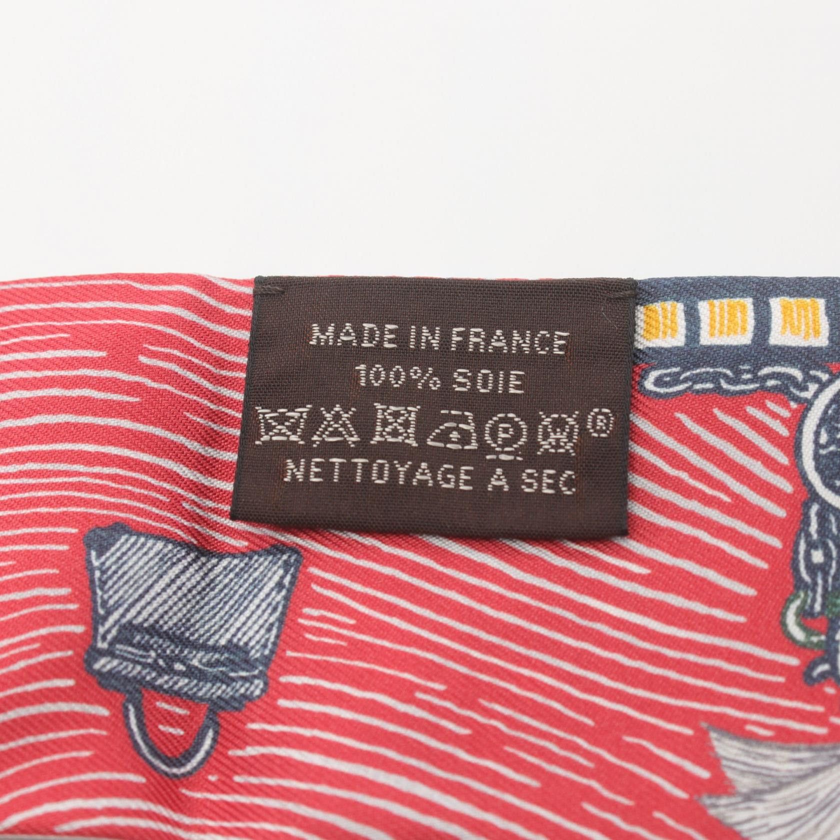 Hermes Hermes Super Silk Ques Twilly Silk Scarf Canvas Scarf H064011S in Excellent Condition Size ONE SIZE - 3 Thumbnail