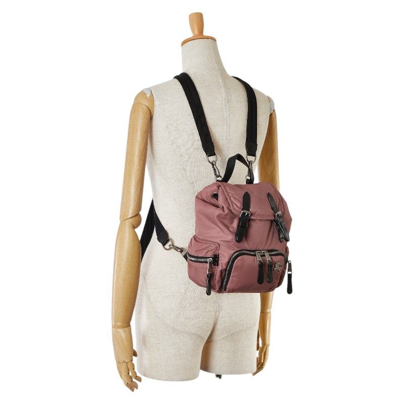 Burberry Burberry Burberry Nylon Logo Backpack Wine Red Canvas Backpack in Very Good Condition Size ONE SIZE - 11 Thumbnail