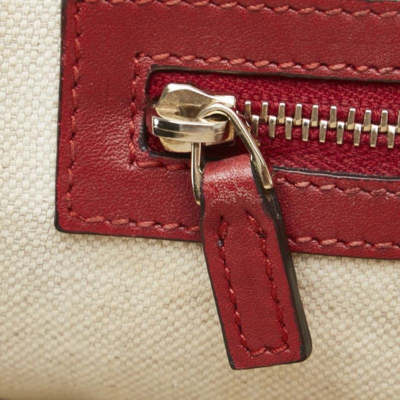 Gucci Gucci Gucci Micro GG 2WAY Handbag Shoulder Bag Red Leather Handbag 309617 in Very Good Condition Size ONE SIZE - 10 Thumbnail