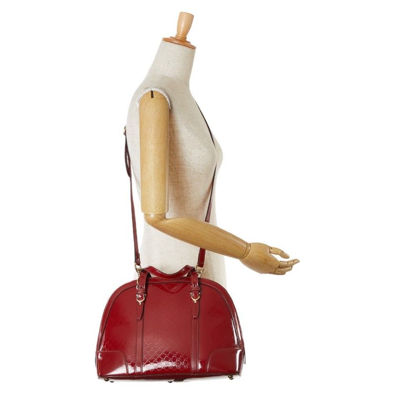 Gucci Gucci Gucci Micro GG 2WAY Handbag Shoulder Bag Red Leather Handbag 309617 in Very Good Condition Size ONE SIZE - 13 Thumbnail