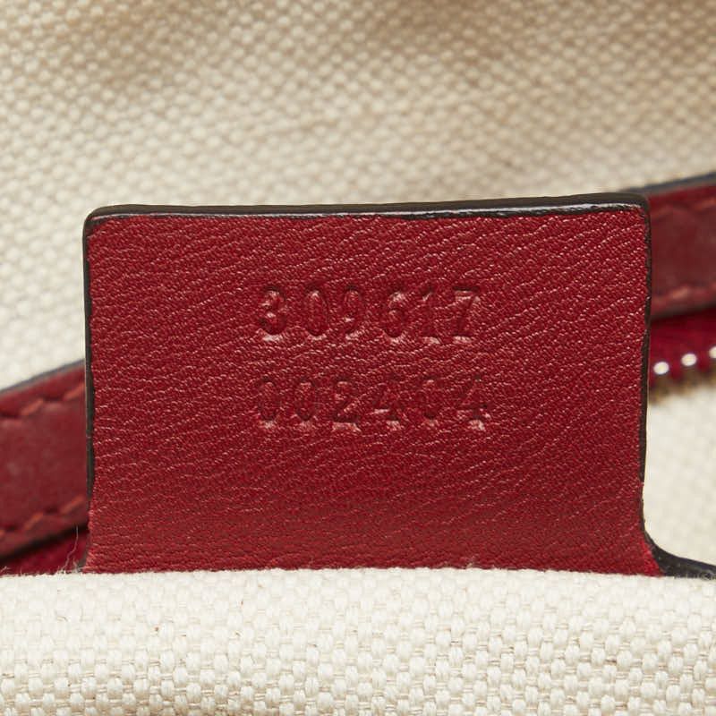 Gucci Gucci Gucci Micro GG 2WAY Handbag Shoulder Bag Red Leather Handbag 309617 in Very Good Condition Size ONE SIZE - 12 Thumbnail
