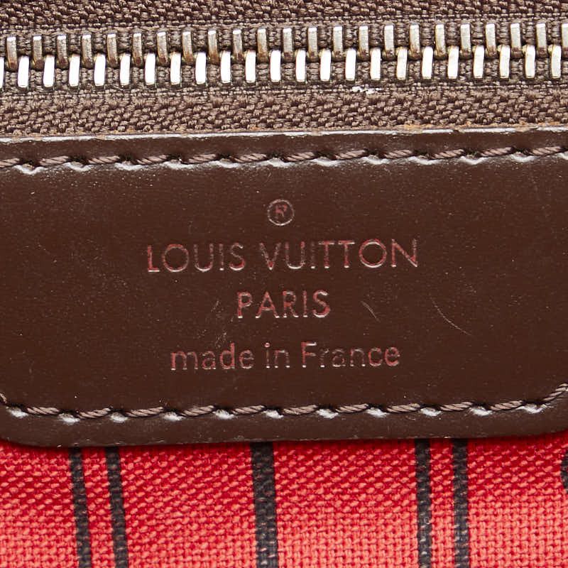 Louis Vuitton Louis Vuitton Louis Vuitton Damier Neverfull MM Tote Bag Brown Canvas Tote Bag N41358 in Very Good Condition Size ONE SIZE - 10 Thumbnail