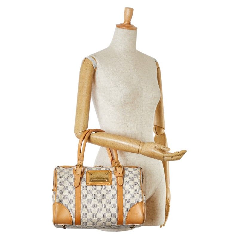 Louis Vuitton Louis Vuitton Louis Vuitton Damier Azur Berkeley Handbag N52001 Canvas Handbag N52001 in Very Good Condition Size ONE SIZE - 13 Thumbnail