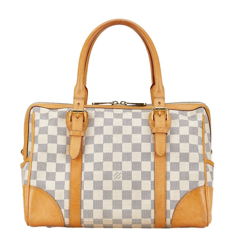 Louis Vuitton Louis Vuitton Louis Vuitton Damier Azur Berkeley Handbag N52001 Canvas Handbag N52001 in Very Good Condition Size ONE SIZE - 3 Thumbnail