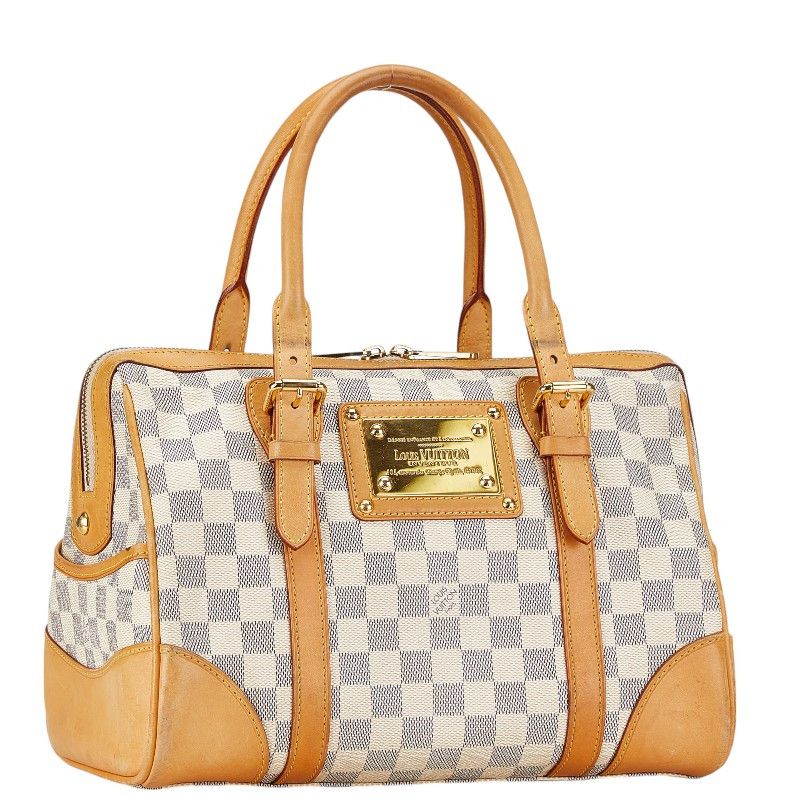 Louis Vuitton Louis Vuitton Louis Vuitton Damier Azur Berkeley Handbag N52001 Canvas Handbag N52001 in Very Good Condition Size ONE SIZE - 2 Thumbnail