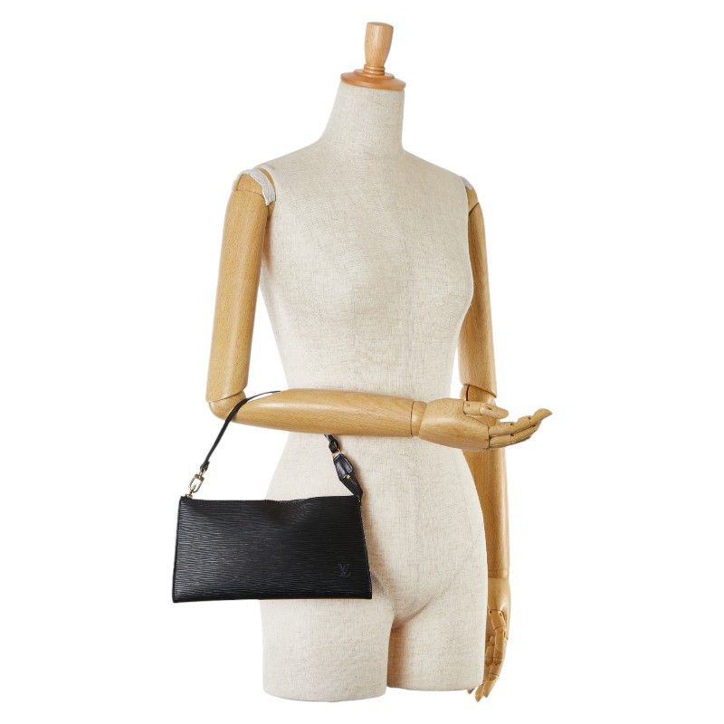 Louis Vuitton Louis Vuitton Louis Vuitton Epi Pochette Accessoire Black Leather Leather Clutch Bag M52942 in Very Good Condition Size ONE SIZE - 9 Thumbnail