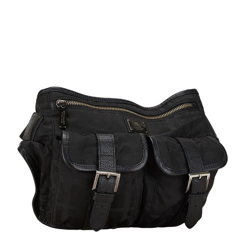 Burberry Burberry Burberry Nylon Check Logo Plate Waist Bag Canvas Belt Bag in Great Condition Size ONE SIZE - 2 Thumbnail