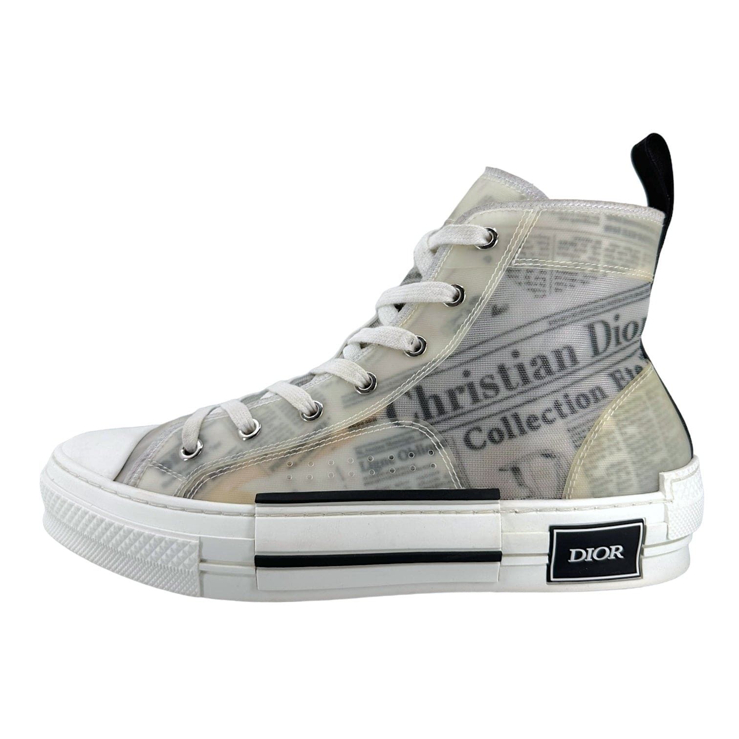 dior high tops newspaper