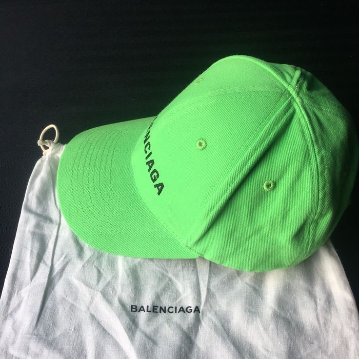neon green balenciaga hat