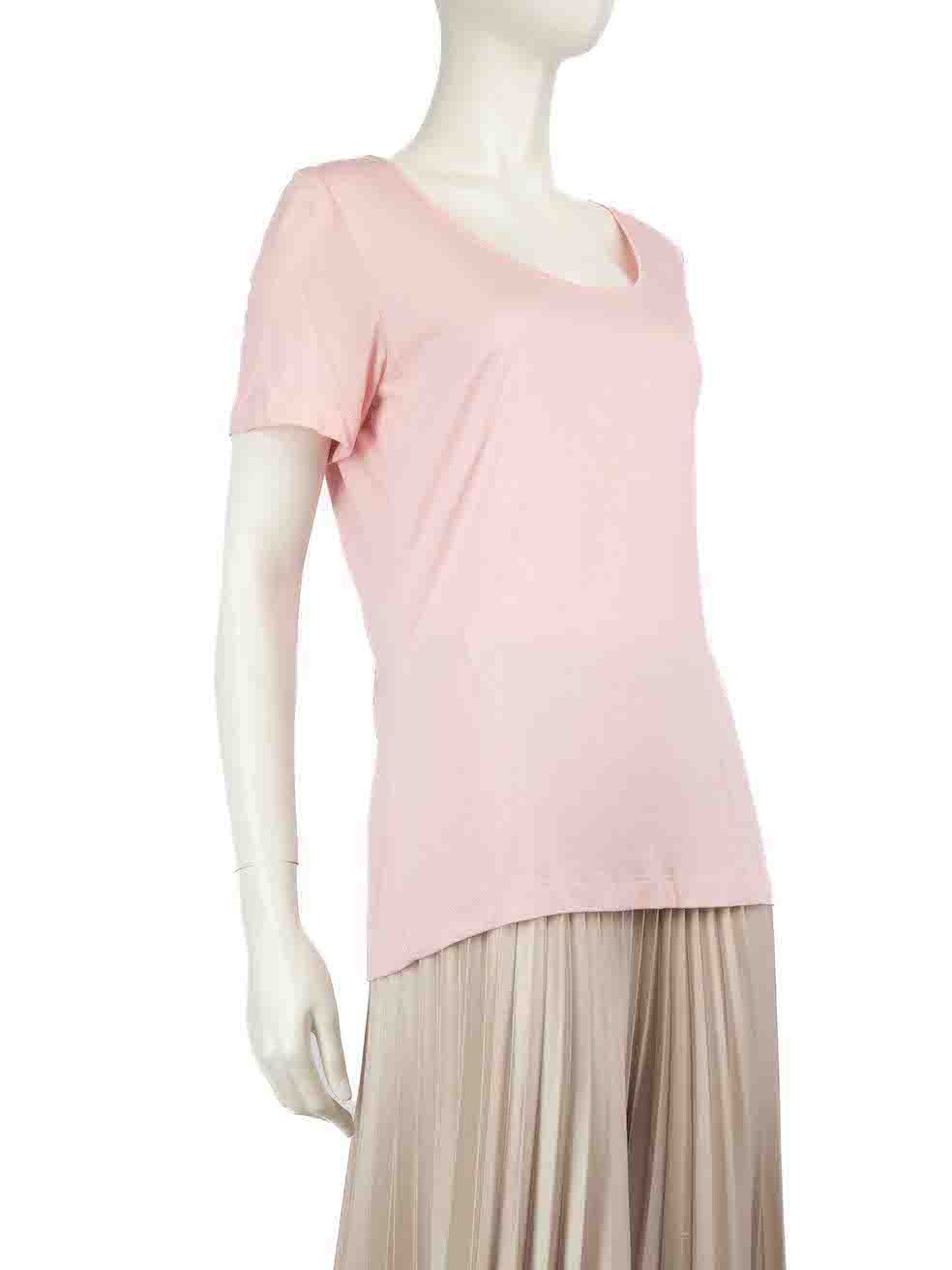 Escada Pink Round Neck T-Shirt Size M / US 6-8 / IT 42-44 - 2 Thumbnail