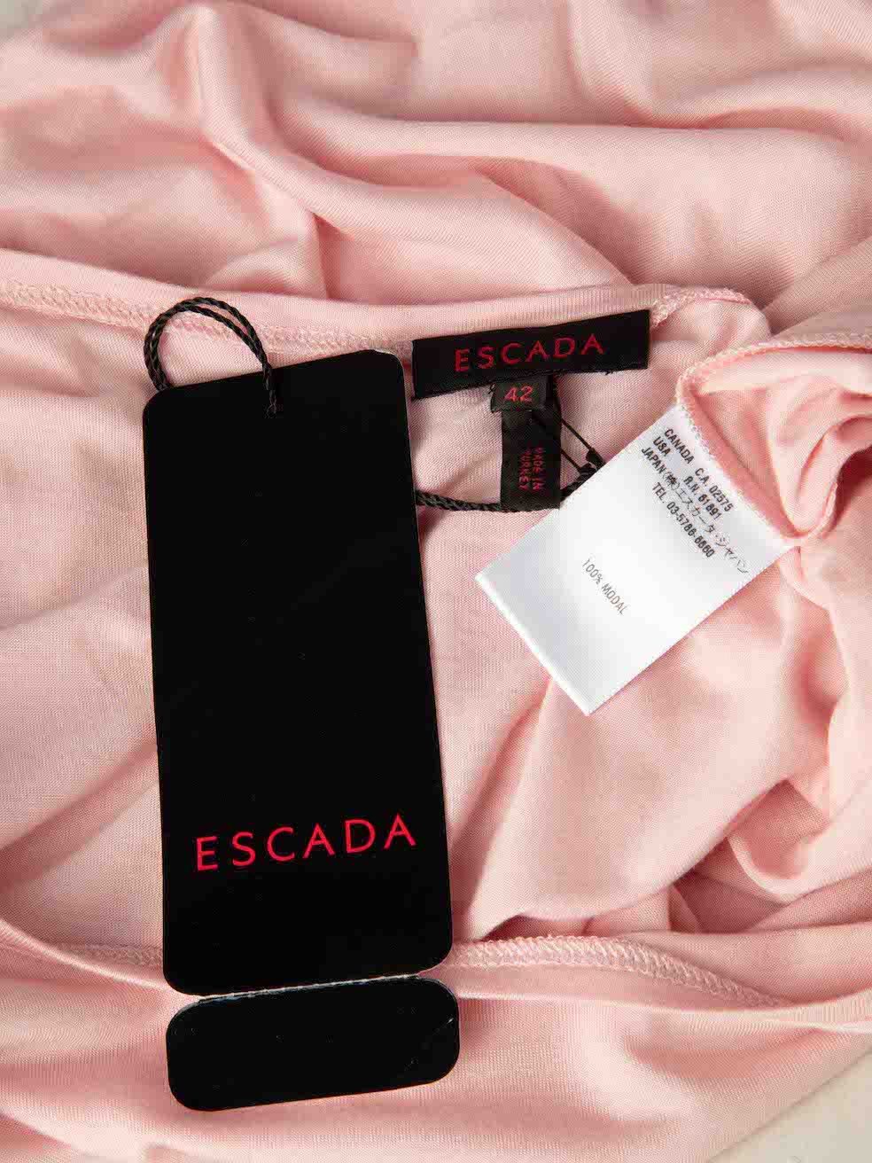 Escada Pink Round Neck T-Shirt Size M / US 6-8 / IT 42-44 - 4 Thumbnail