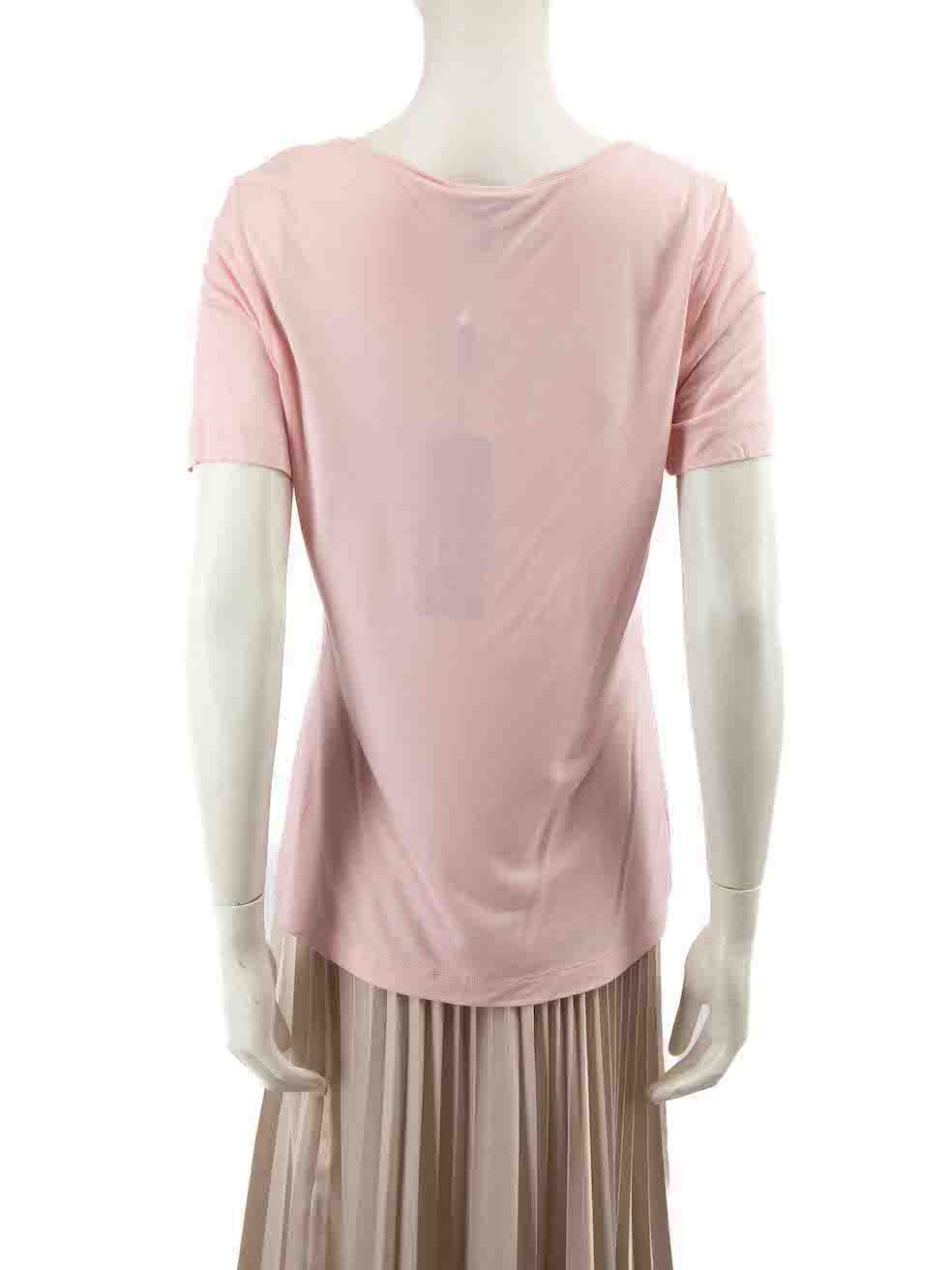 Escada Pink Round Neck T-Shirt Size M / US 6-8 / IT 42-44 - 3 Thumbnail