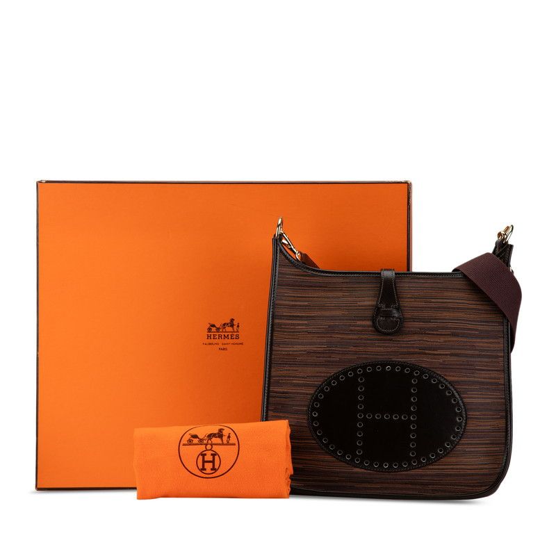 Hermes Hermes Hermes Vibrato Evelyne PM Shoulder Bag Brown Others Shoulder Bag in Great Condition Size ONE SIZE - 7 Thumbnail