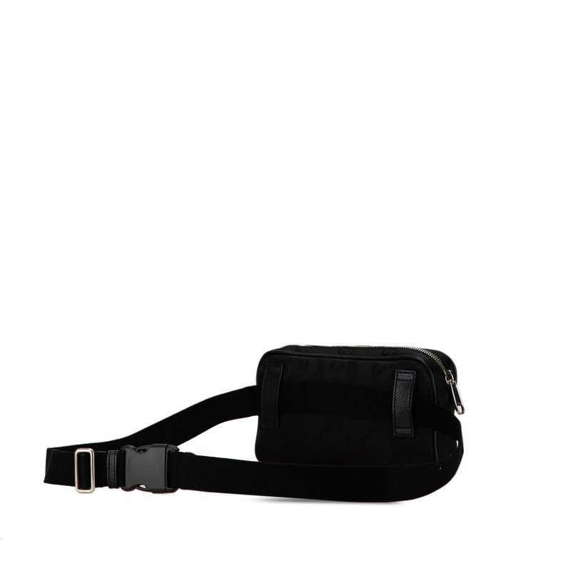 Gucci Gucci Gucci Nylon Leather Waist Bag 631341 Canvas Belt Bag 631341 in Great Condition Size ONE SIZE - 2 Thumbnail