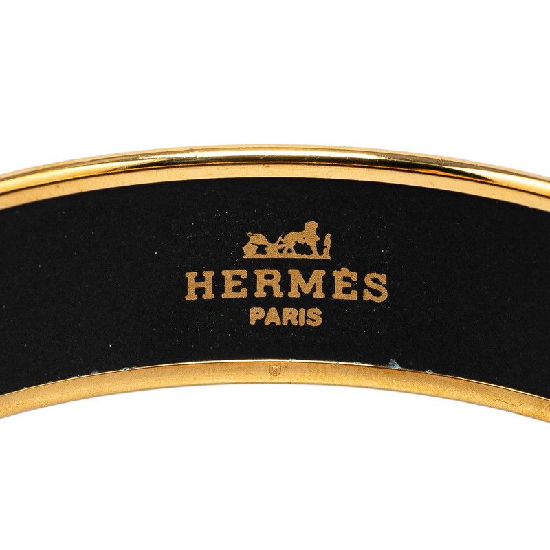 Hermes Hermes Hermes Enamel GM Bird Duck Motif Bangle Metal Bangle in Great Condition Size ONE SIZE - 4 Thumbnail