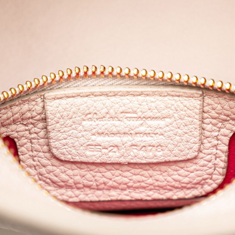 Salvatore Ferragamo Salvatore Ferragamo Salvatore Ferragamo Gancini Amy Leather 2WAY Handbag Leather Handbag EE-21 F478 in Great Condition Size ONE SIZE - 6 Thumbnail