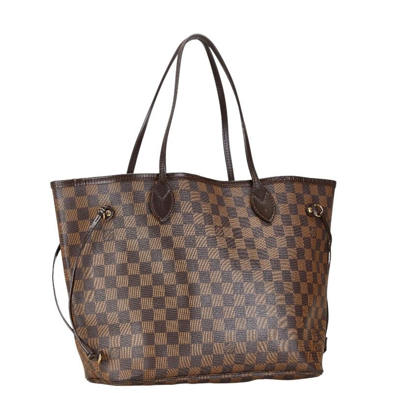 Louis Vuitton Louis Vuitton Louis Vuitton Damier Neverfull MM Tote Bag Brown Canvas Tote Bag N51105 in Very Good Condition Size ONE SIZE - 2 Thumbnail