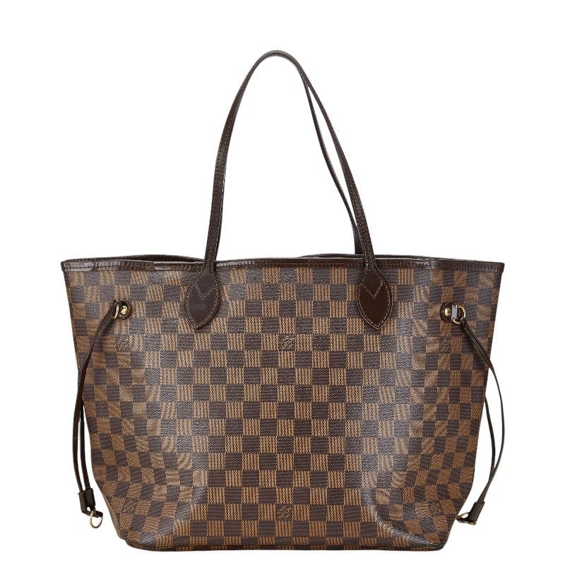 Louis Vuitton Louis Vuitton Louis Vuitton Damier Neverfull MM Tote Bag Brown Canvas Tote Bag N51105 in Very Good Condition Size ONE SIZE - 3 Thumbnail